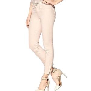 J Brand Cropped Zip Rose Blush Jeans